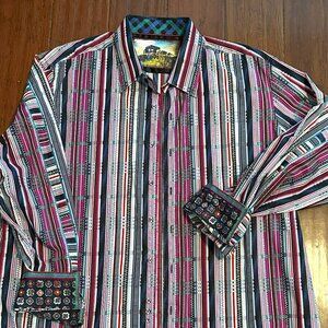 Robert Graham Multi-Color Stripe Men's Shirt